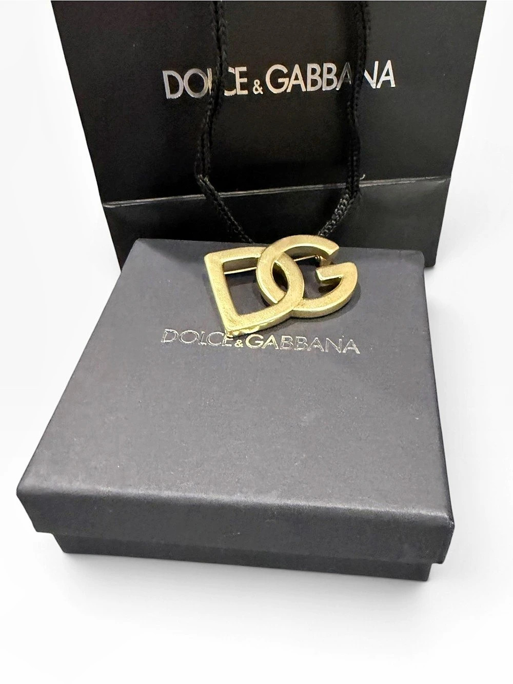 Dolce & Gabbana DG Logo Metal Brooch Gold-Tone Brooch
